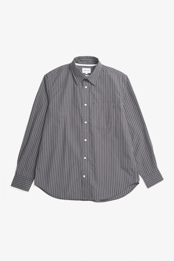 Sportivo Store Algot Poplin Stripe Shirt Graphite