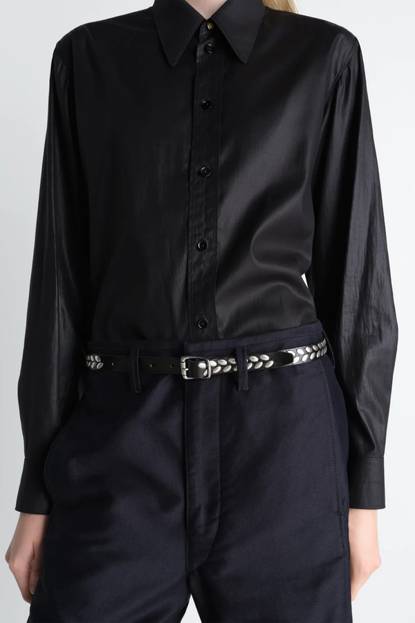 Sportivo Store Almond Stud Belt Dark Brown