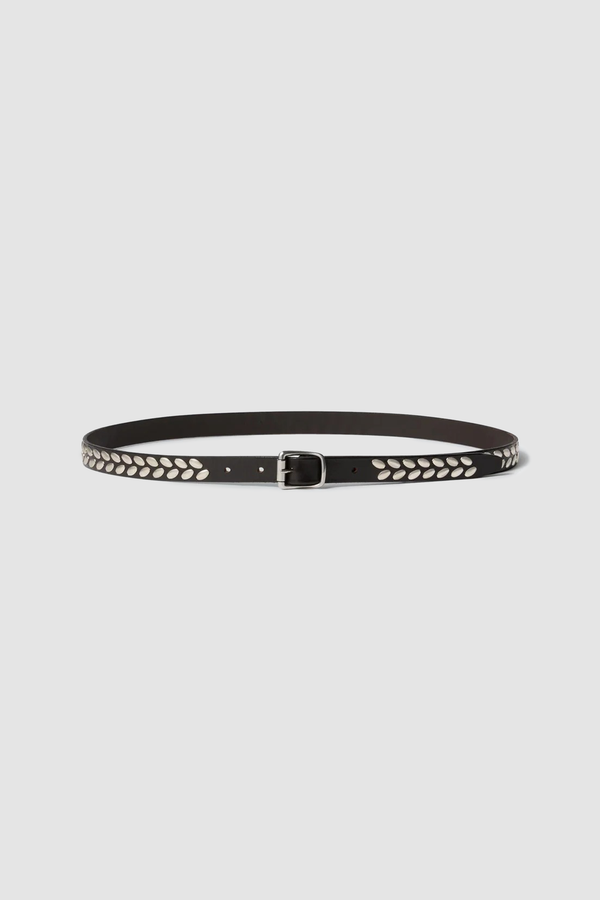 sportivo store Almond Stud Belt Dark Brown