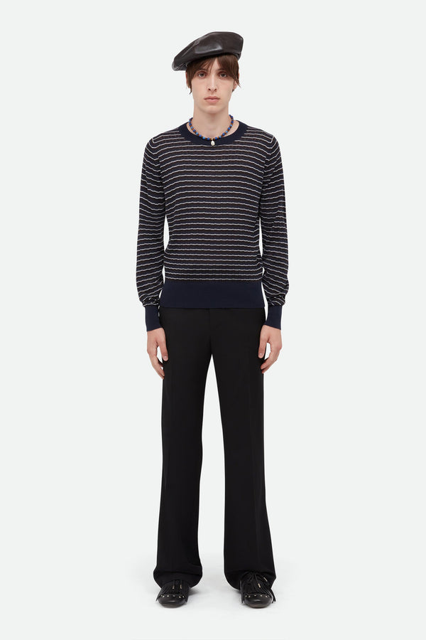 Sportivo Store Ashby Jumper Navy/ Dark Brown/ Ivory