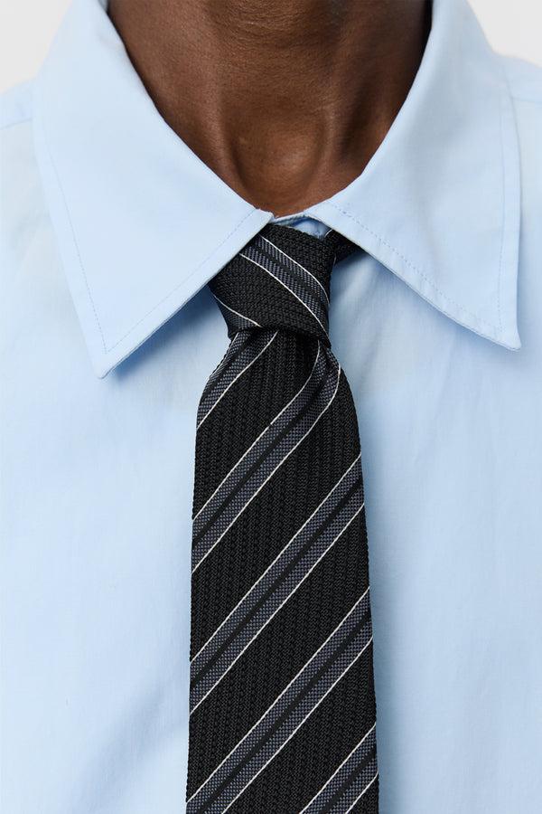 Sportivo Store Banquet Tie Dark Grey Retro Stripe