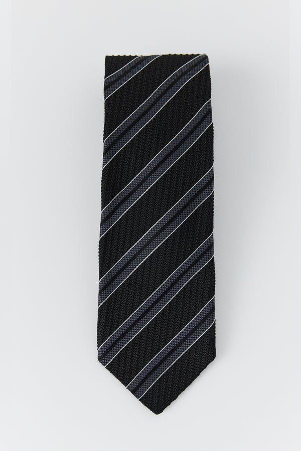 Sportivo Store Banquet Tie Dark Grey Retro Stripe