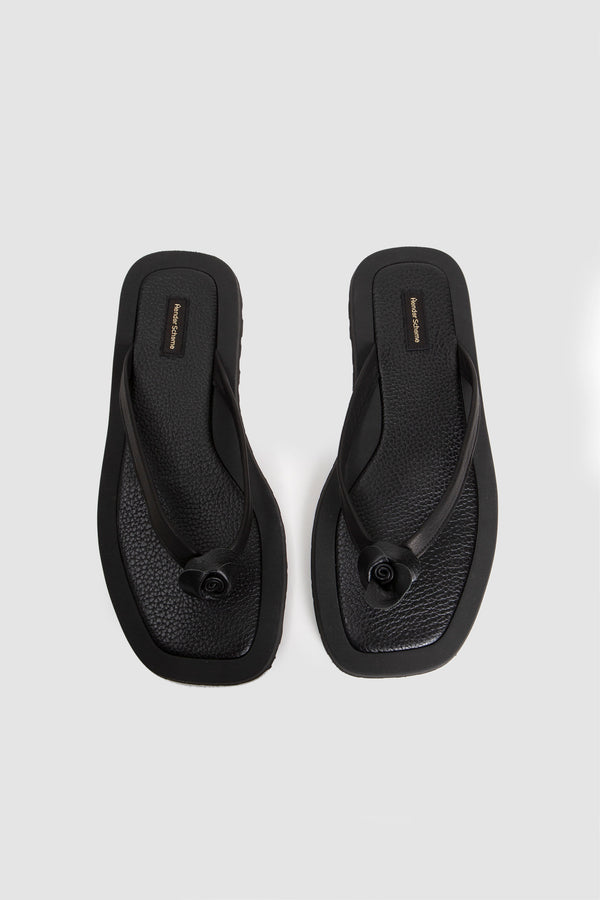Sportivo Store Bloom Thong Sandals Black/Black