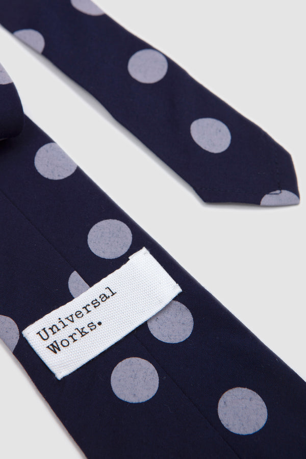 Sportivo Store Bold Dot Print Rayon Tie Navy