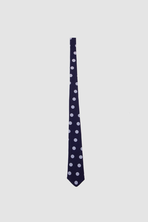 sportivo store Bold Dot Print Rayon Tie Navy