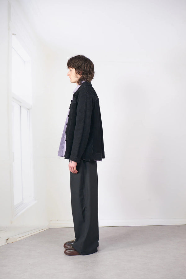 Sportivo Store Crochet/Suede Jacket Black