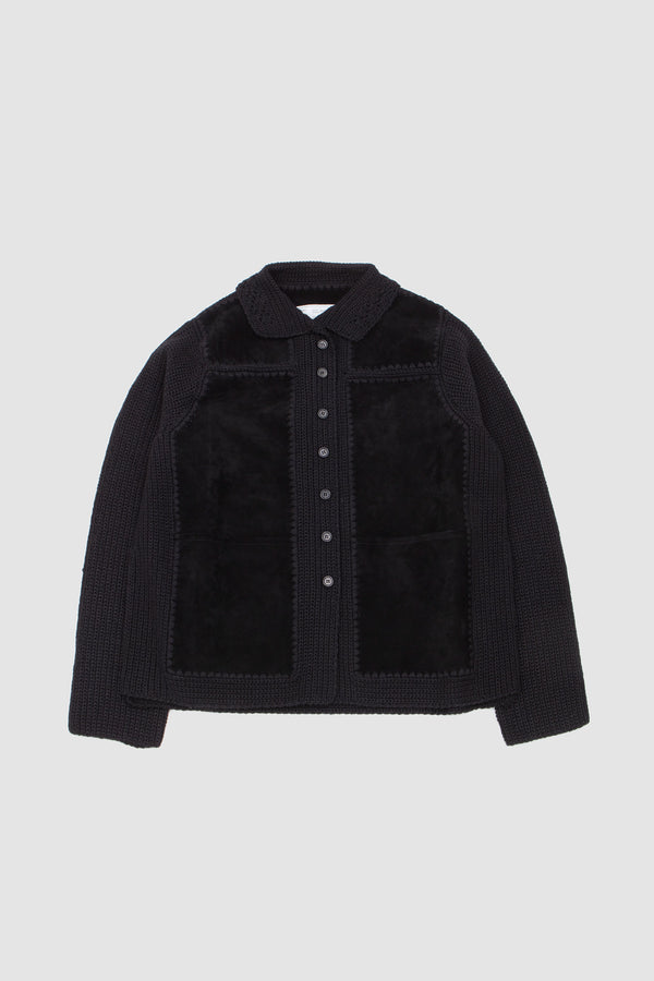 Sportivo Store Crochet/Suede Jacket Black