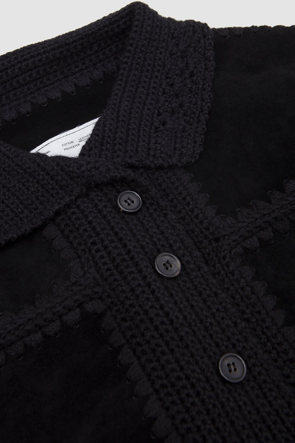 Sportivo Store Crochet/Suede Jacket Black