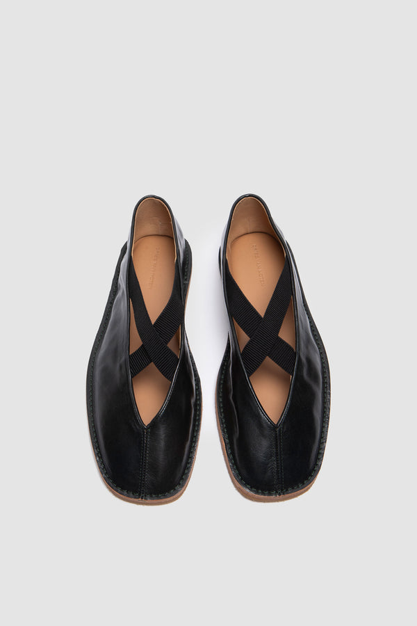 Sportivo Store Cross Band Ballerinas Dark Green