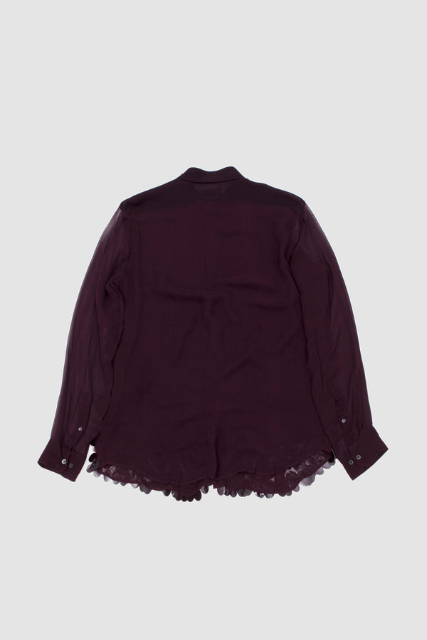 Sportivo Store Curles Embroidery Shirt Burgundy
