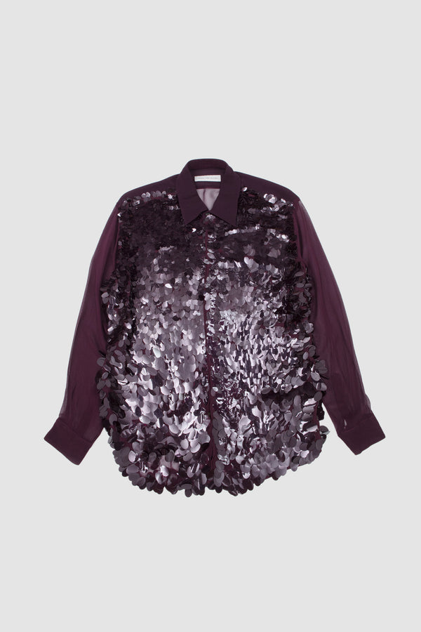 sportivo store Curles Embroidery Shirt Burgundy