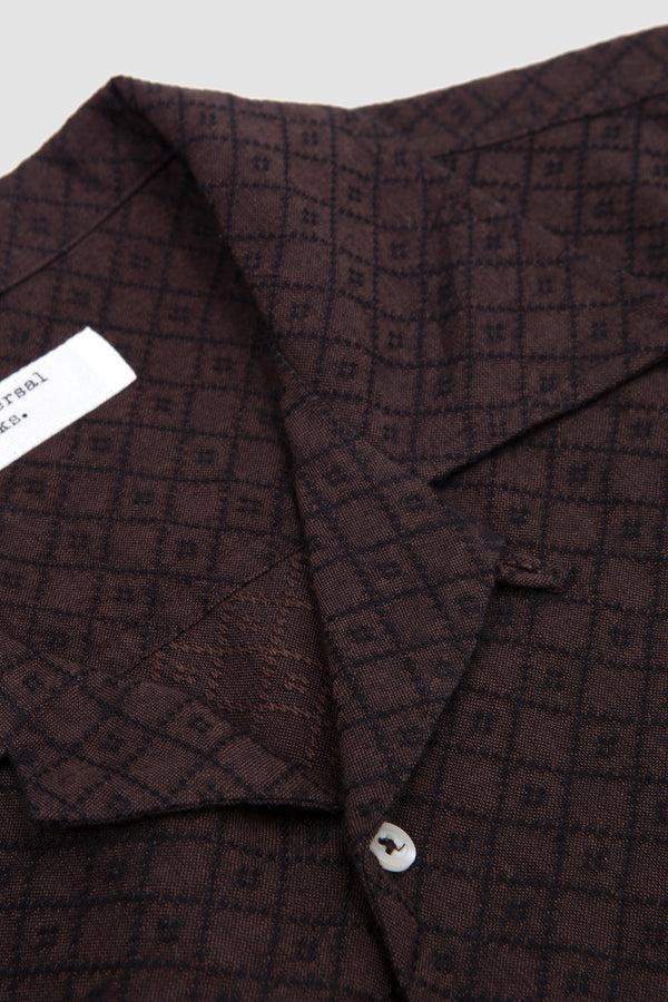 Sportivo Store Deck Shirt Diamond Dobby Brown