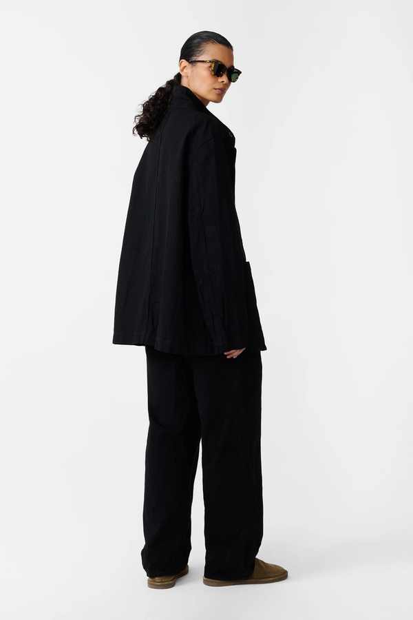 Sportivo Store District Crinkle Denim Jacket Black