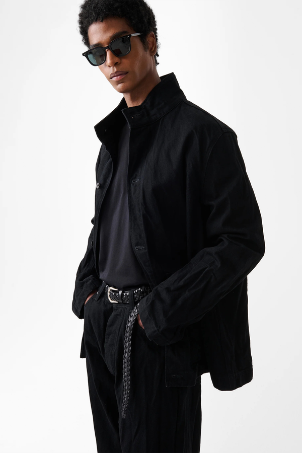 Sportivo Store District Crinkle Denim Jacket Black