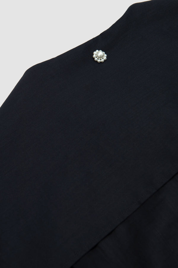 Sportivo Store Embellished Boxy Shirt Black/ Pearl