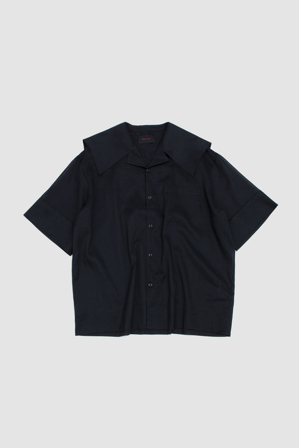 sportivo store Embellished Boxy Shirt Black/ Pearl