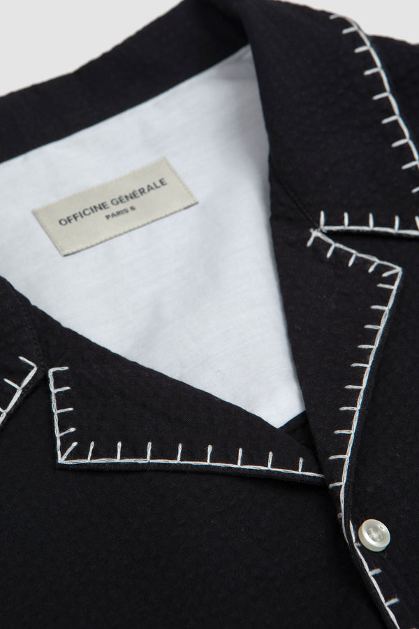 Sportivo Store Eren SS Embr. Shirt Black/White