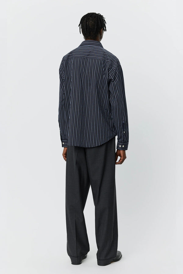 Sportivo Store Exact Shirt Black Office Stripe