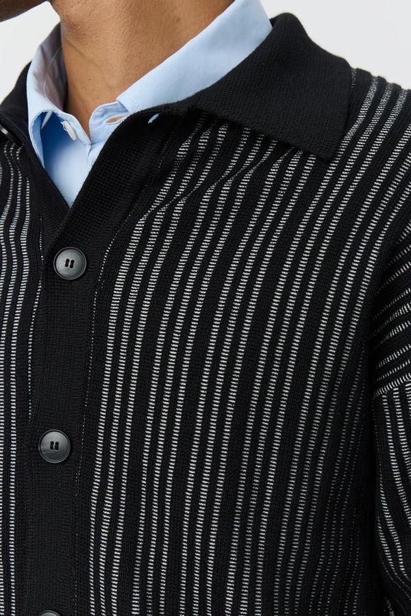Sportivo Store Formal Cardigan Black Stripe