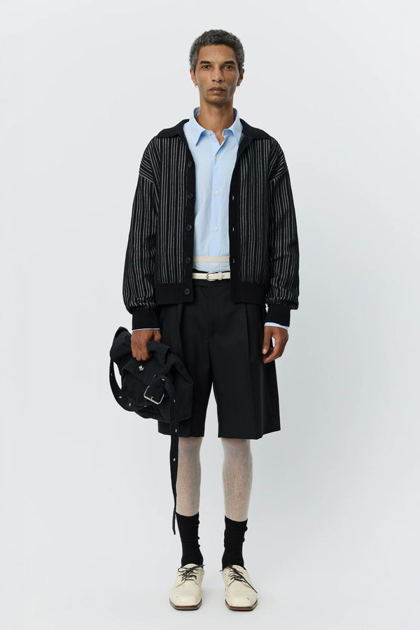 sportivo store Formal Cardigan Black Stripe