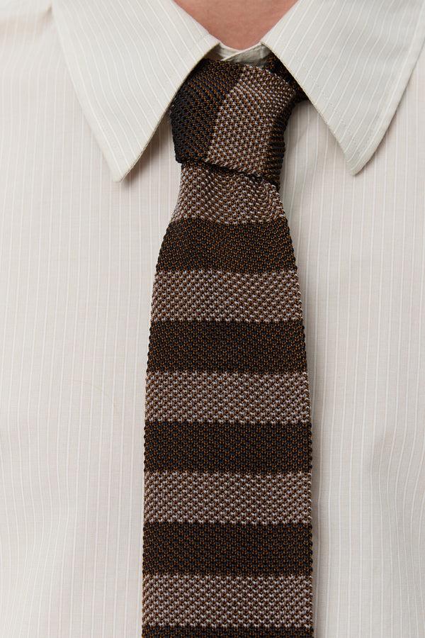 Sportivo Store Formal Tie Brown Candy Stripe