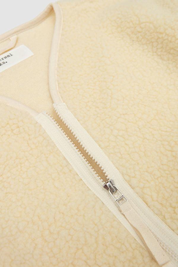 Sportivo Store Galaxy Fleece Zip Liner Jacket Ecru