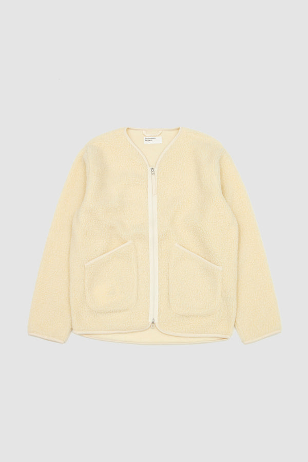 sportivo store Galaxy Fleece Zip Liner Jacket Ecru