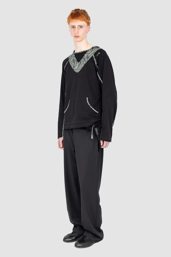 Sportivo Store Gizi Hooded Top Black/ Sage