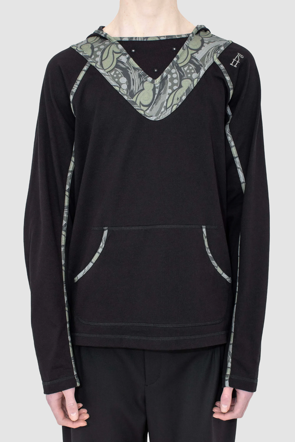 Sportivo Store Gizi Hooded Top Black/ Sage