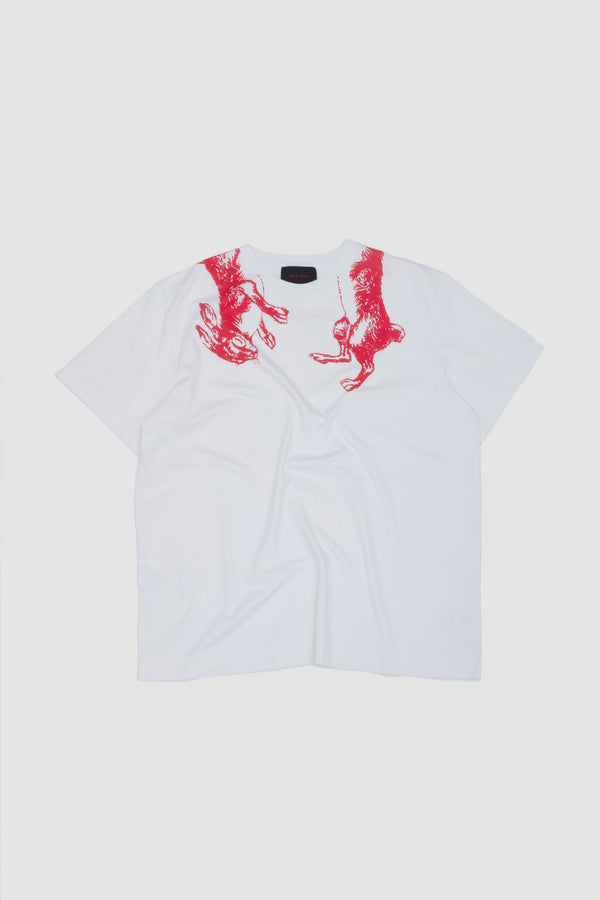 sportivo store Hare Illustration T-Shirt White/ Red