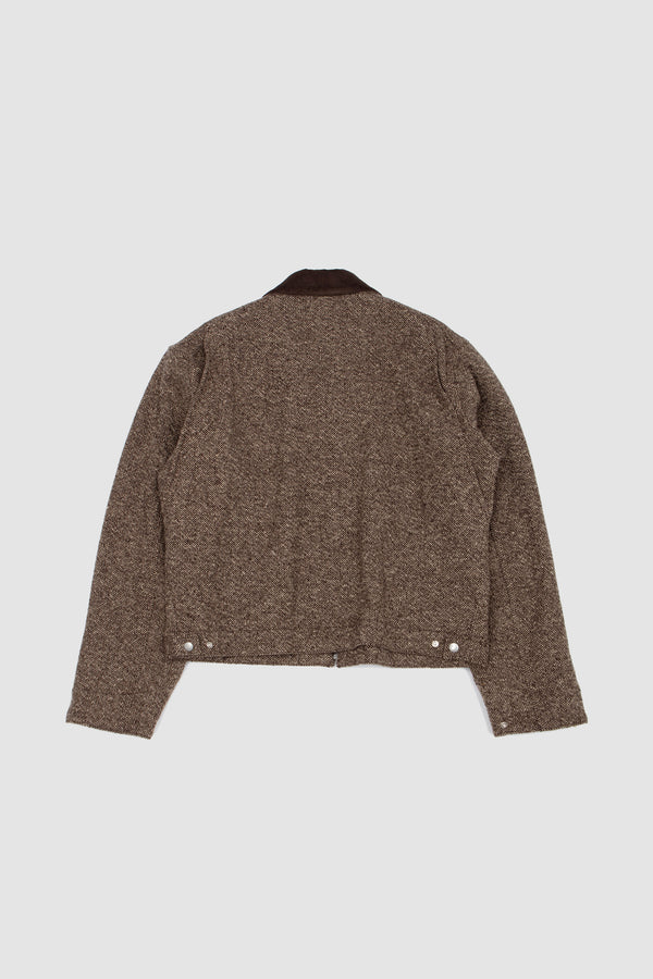 Sportivo Store Homespun Tweed Zip Blouson Brown
