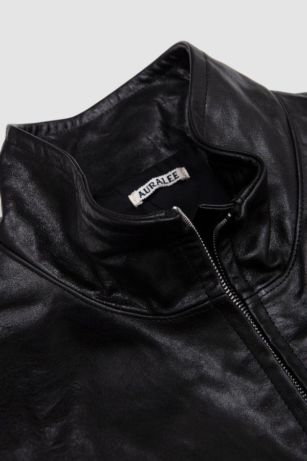 Sportivo Store Lamb Leather Zip Blouson Black