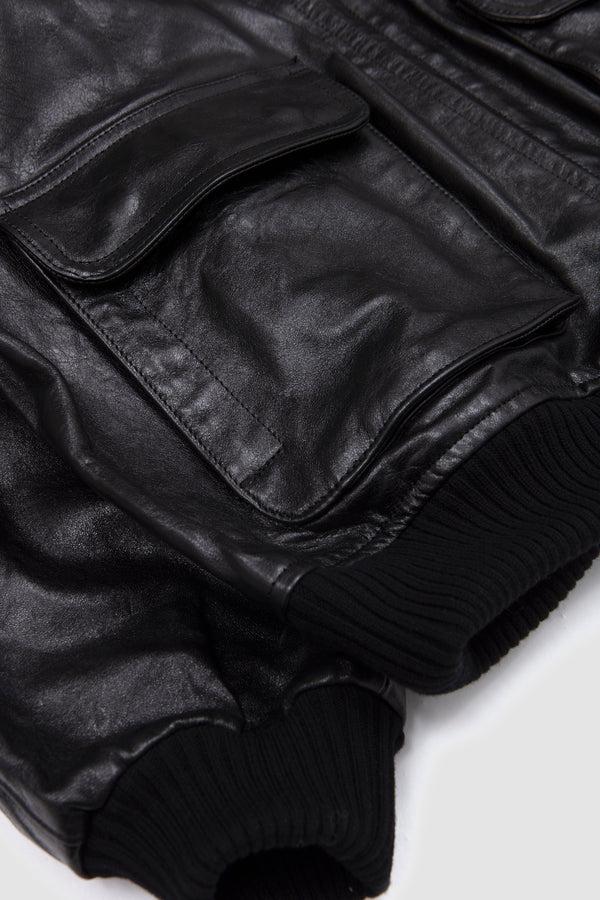 Sportivo Store Lamb Leather Zip Blouson Black