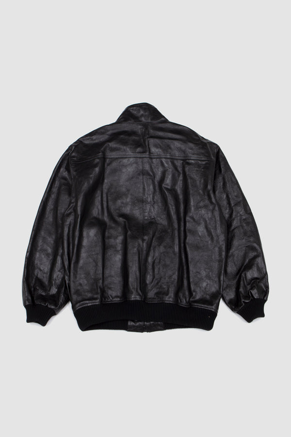 Sportivo Store Lamb Leather Zip Blouson Black