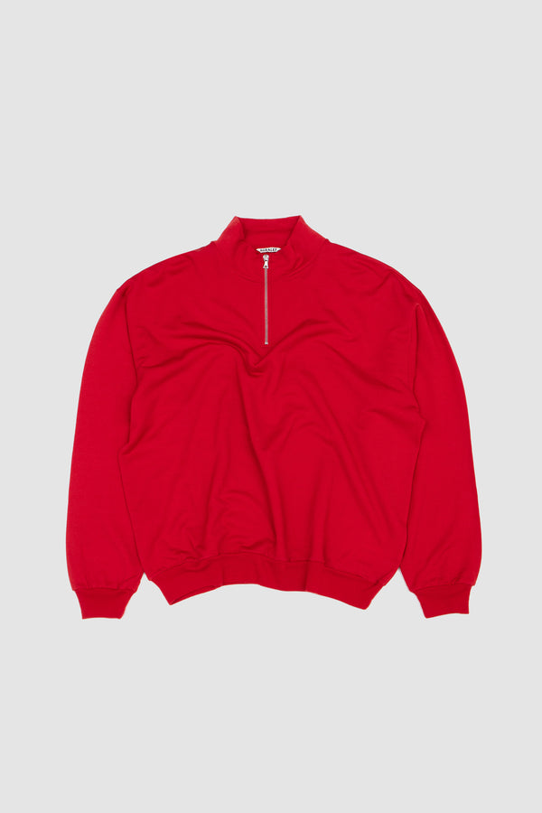 sportivo store Light Wool Sweat Half Zip Red