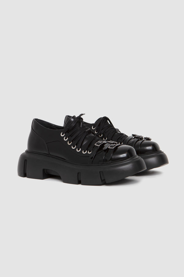 Sportivo Store Low Platform Buckle Boot Black