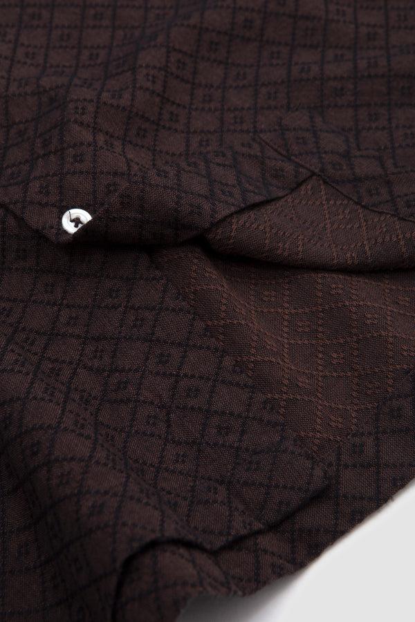 Sportivo Store Lucky Shirt Diamond Dobby Brown