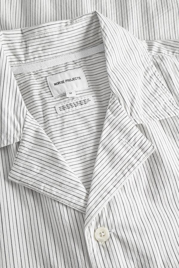 Sportivo Store Mads Poplin Stripe SS Shirt Ecru