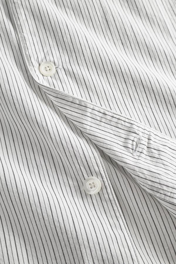 Sportivo Store Mads Poplin Stripe SS Shirt Ecru