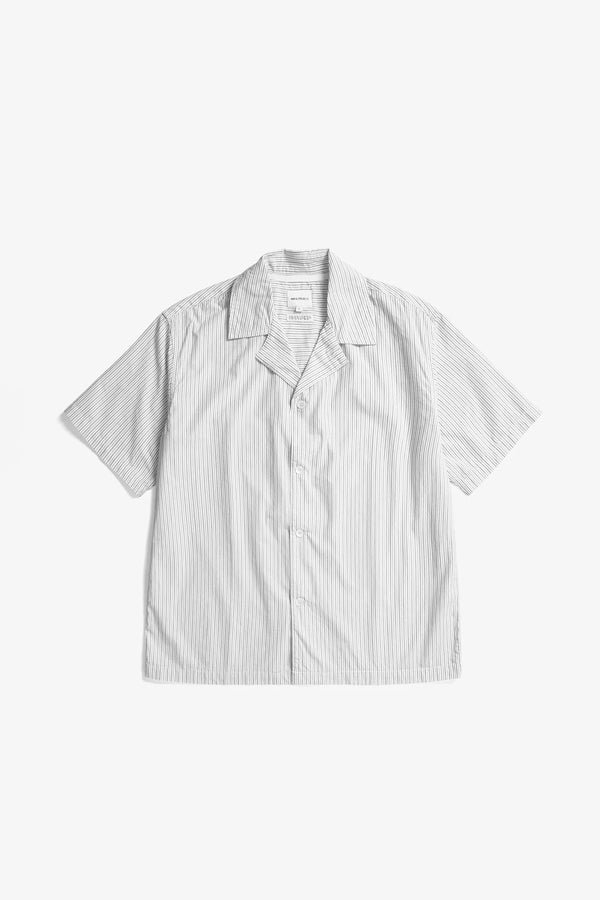 sportivo store Mads Poplin Stripe SS Shirt Ecru