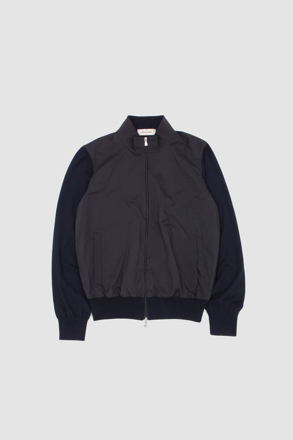 sportivo store Organic Cotton Zip-Up Jacket Navy