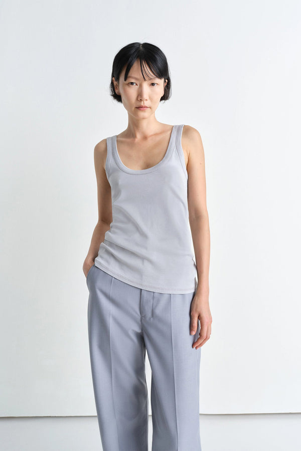 Sportivo Store Rib Tank Top Blue Grey