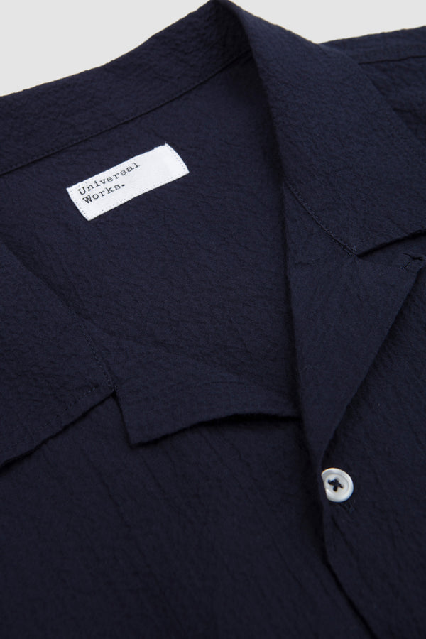 Sportivo Store Road Shirt Seersucker Shirting Navy