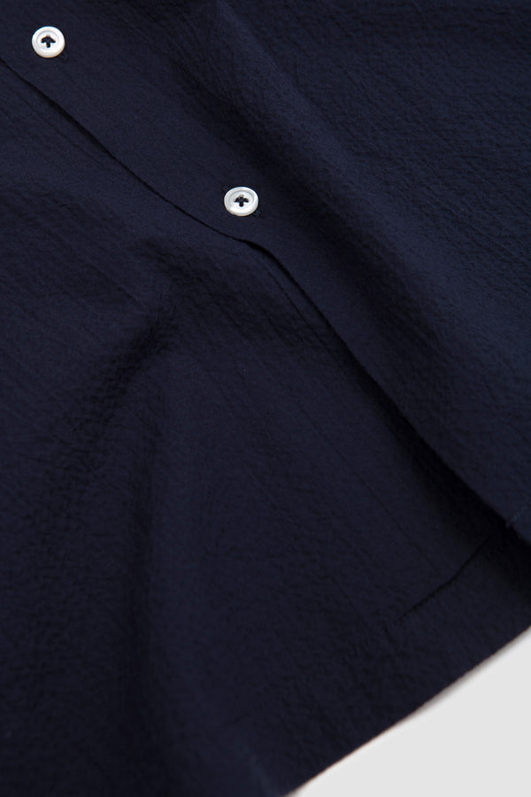 Sportivo Store Road Shirt Seersucker Shirting Navy