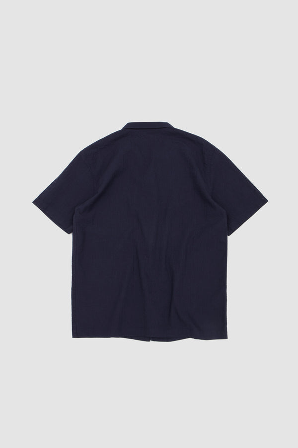 Sportivo Store Road Shirt Seersucker Shirting Navy