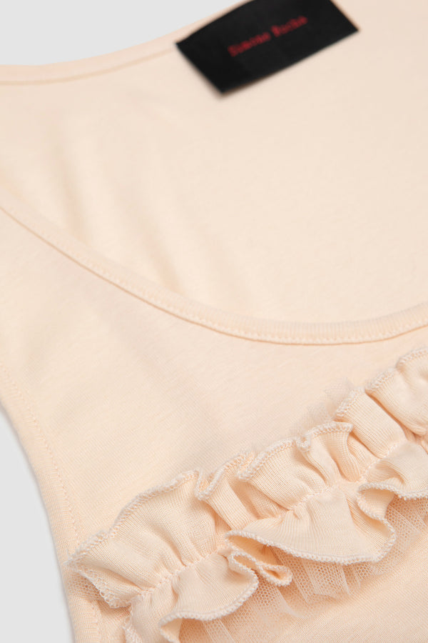 Sportivo Store Ruffle Frill Tank Top Nude