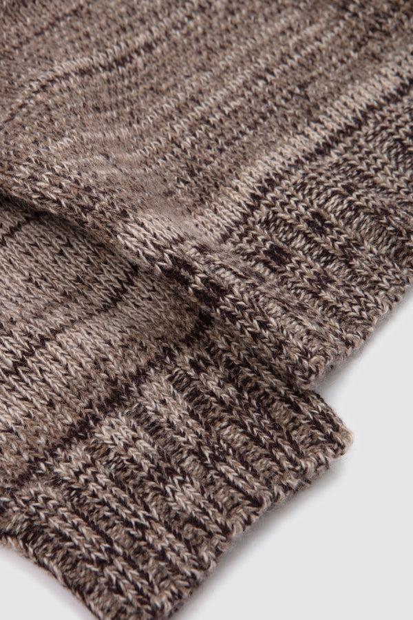 Sportivo Store Shetland Wool Tweed Sweater Brown