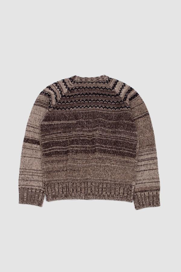 Sportivo Store Shetland Wool Tweed Sweater Brown