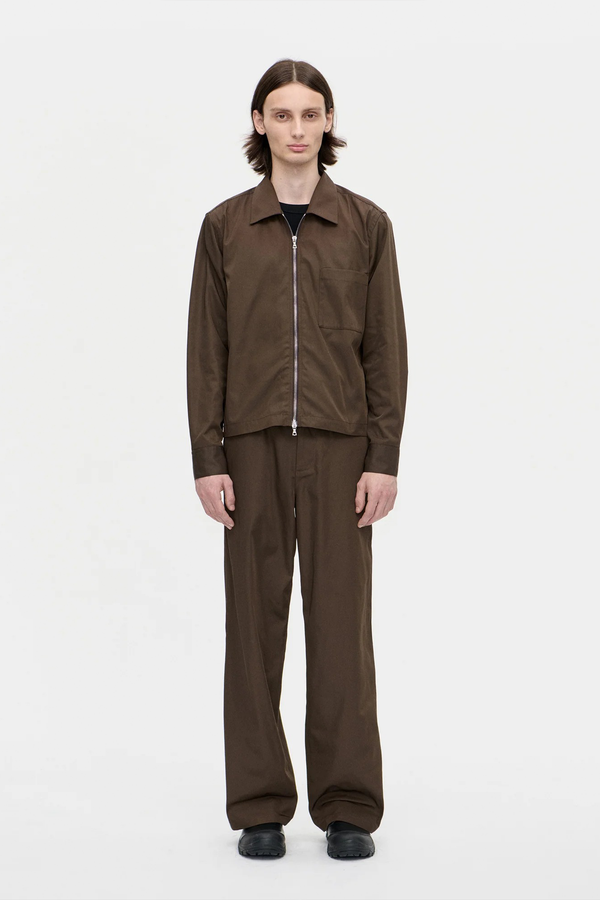 sportivo store Shrunk Zip Shirt Memory Chocolate