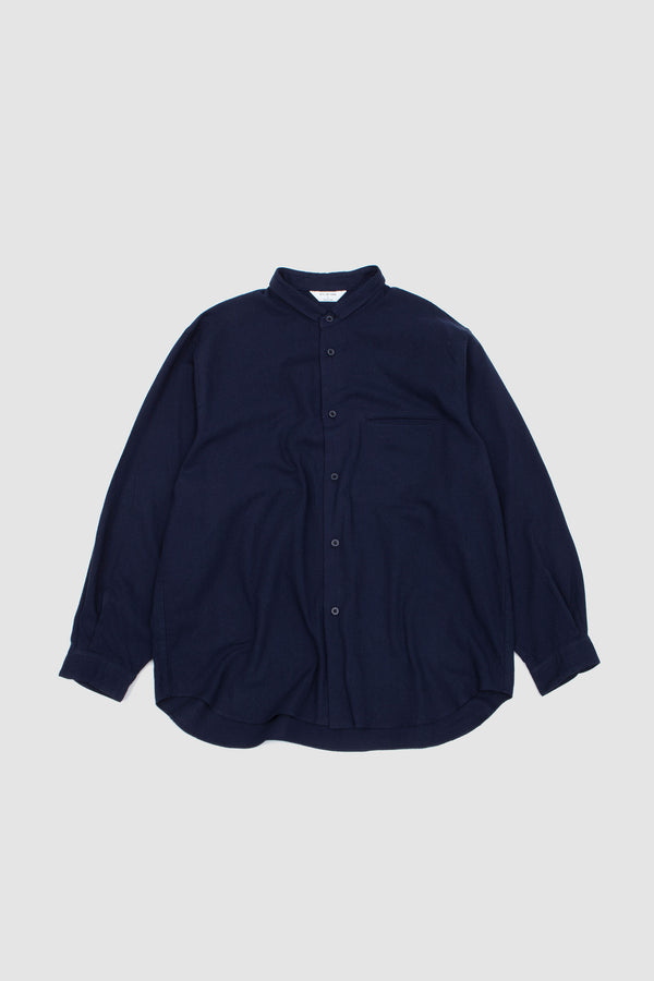 sportivo store Silk Nep Twill Shirt Deep Blue